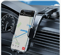 Nouveau support de téléphone pour voiture, design à ventouse adhésive, pliable, rotatif, résistant à la chaleur, pour console centrale, tableau de bord, modèle K04