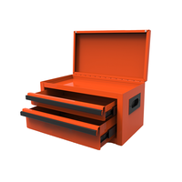 Boîte à outils industrielle mini en métal avec 2 tiroirs, revêtement poudré, portable, supporte la personnalisation OBM/ODM