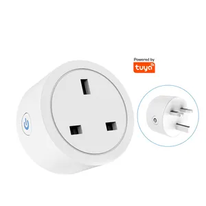 16A UK Version Tuya Smart Connect Socket Wifi 3 Pin Plug With Alaxa Google Smart Home Voice Remote Control