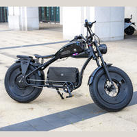 Sepeda Listrik 48V dengan Ban Tebal 20x5.0, Jok Rendah Ape Hanger, Hub Belakang Lithium, 3 Speed Brushless Ebike untuk Dewasa Cruiser