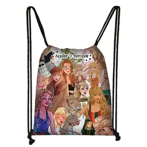 Taylor Print Polyester Material Promotional Drawstring Bag New Product