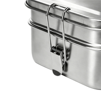 Boîte à bento isotherme double paroi en acier inoxydable 1400/1900 ml, anti-fuite, compatible micro-ondes, pour le camping et la cuisine