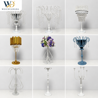 Support de fleurs de table de mariage de luxe, centre de table en fer électroplaqué, vase décoratif pour allée, décoration d'événements et banquets, personnalisable