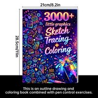 Carnet de gribouillage personnalisé avec logo, stylo inclus : un livre de dessin pour l'entraînement à la concentration, livre de coloriage artistique en stock, échantillon gratuit, expédition rapide
