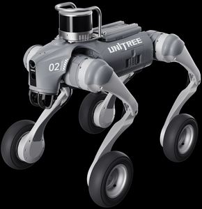 Robot chien quadrupède sur roues Unitree Go2-W Ultimate avec caméra de profondeur LiDAR Hesai XT16 100 TOPS, 100 % authentique pour l'inspection - Product Image 1