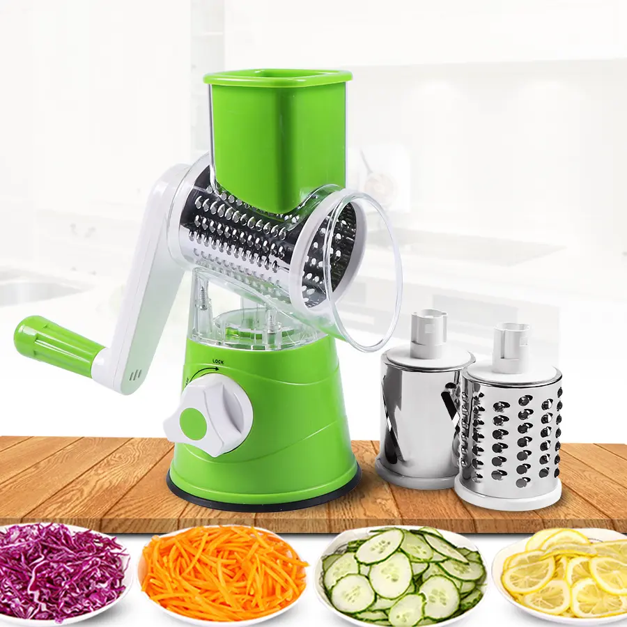 Multi-Functional Potato Hand Operated Vegetable Cutter Chopper Mandoline Spiral Slicer Rotary Cheese Graters Kitchen Accessories