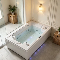 Baignoire à remous moderne et sophistiquée, système multifonctionnel à 23 jets, pour les villages de vacances et les suites d'hôtels