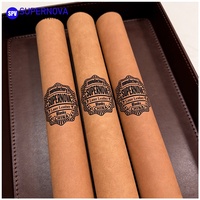12 x 24 Zoll Hellbraunes/Schwarzes Premier Laserbares Kunstleder-Blatt mit Klebstoff - Creekside Kollektion