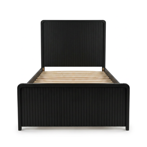 Classic Luxury Black <b>Platform</b> <b>Bed</b> <b>Frame</b> Radiata/MDF Wooden Bedstead for Hotel & Commercial Apartment - Product Image 2
