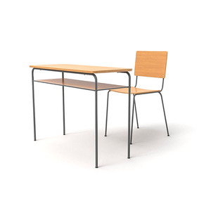 Có thể điều chỉnh trường trung học và Đại Học Lớp học bằng gỗ sinh viên Bàn và ghế Bộ - Product Image 3