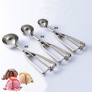 Cuchara de acero inoxidable para helado de 6cm, 5cm, 4cm, fácil de usar para servir helado y bolas de fruta. - Product Image 3