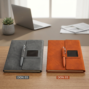 Libreta de Cuero con Cubierta de PU, Diario Personalizado con Portaplumas, Agenda de Oficina, Regalo Empresarial, Diario Ejecutivo para Profesionales, Bloc de Notas - Product Image 2