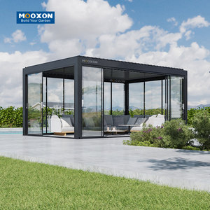 Mooxon cơ giới nhôm ngoài trời pergolas có thể chuyển đổi mái nhà bioclimatic Patio pergola dễ dàng lắp ráp nhôm gazebo carports - Product Image 2