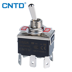 CNTD c522a/c5r22a thu nhỏ chuyển đổi chuyển đổi <span class=keywords><strong>SPST</strong></span> 6 pin vít thiết bị đầu cuối tự khóa 15A 250V phím điều khiển On-on chuyển đổi 12mm gắn - Product Image 1