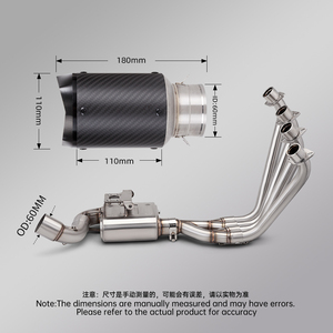 Tubo de Escape Delantero Modificado para Motocicleta CBR650R CB650F, Sistema de Escape Slip-On para <span class=keywords><strong>Moto</strong></span>, 60mm Killer - Product Image 5