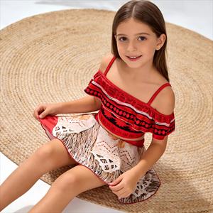 Ensemble tankini pour filles de style ethnique, maillot de bain princesse Daisy Girl, maillot de bain d'aventure, tankini, maillot de bain 2 pièces, design léger - Product Image 5