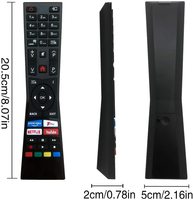 Nouvelle télécommande de remplacement RM-C3338 pour les téléviseurs intelligents JVC avec boutons Fplay YouTube Netflix
