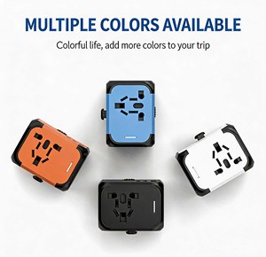 Universal Travel <b>Adapter</b> International Power <b>Plug</b> Converter with 1 <b>USB</b>-A + 2 <b>USB</b>-C Ports for EU/UK/US/AU - Product Image 4