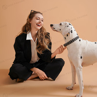 Collier de luxe personnalisé pour chien 2026 – Motif à carreaux en PVC premium, boucle métallique, loisirs toutes saisons, sublimation design