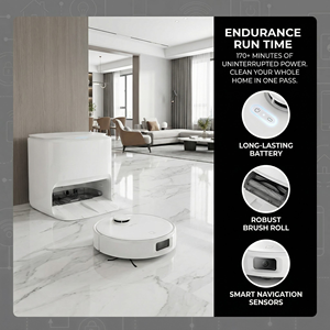 Robot Aspirador para el Hogar con Navegación LDS SLAM, Succión de Ocho Mil Pa, Limpieza en Seco y Húmedo, Tres en Uno - Product Image 2