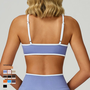 Color Blocking Girl Xxx <span class=keywords><strong>Hot</strong></span> Sexy <span class=keywords><strong>Xxxx</strong></span> Knit Lady Image Sujetador deportivo sin costuras para mujer - Product Image 2