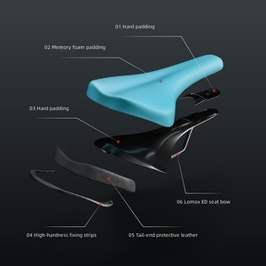 Coussin de <span class=keywords><strong>selle</strong></span> de vélo de montagne, amortisseur de chocs, ventilation, léger, sûr, durable, imperméable, unisexe, adulte - Product Image 6