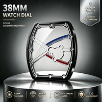Montre mécanique automatique haut de gamme 67-02, ultra-fine 7,8 mm, boîtier en fibre de carbone, cadran squelette, légère et confortable