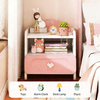 Table de chevet en bois mignonne pour enfants, petite armoire créative, meuble de chevet pour garçons et filles
