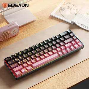Eweadn G68 Nga Bố Trí Bàn Phím Cơ Khí Kailh Màu Xanh Lá Cây Trimode Cho Bluetooth 68 Phím <span class=keywords><strong>Cyrillic</strong></span> Keycaps USB 3.0 Đường Viền Bên - Product Image 1