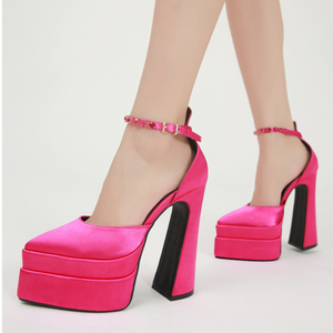 <span class=keywords><strong>Sandali</strong></span> <span class=keywords><strong>con</strong></span> Plateau Alto e <span class=keywords><strong>Suola</strong></span> Spessa per Donna, Tacchi Chunky - Product Image 2