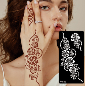 Moonlight professionale PVC Henna tatuaggio stencil indiano arabiano temporaneo Glitter modelli di tatuaggio per la pittura di Body Art - Product Image 1