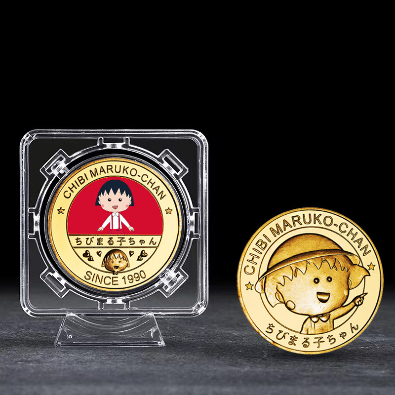 日本のアニメちびまる子ちゃんガールプレイお土産24k金メッキ
