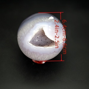 טבעי פתוח קריסטל אשכול אגת geode כדור חול דק פתית שלג קישוט איזון אנרגיה ריפוי בית אוסף - Product Image 4