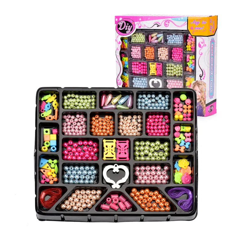Crianças Beads set diy pulseira beads moda Jóias DIY Beads Brinquedos Girl diy Juguetes kit
