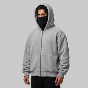 Service OEM en gros – Sweat à capuche zippé pour homme, coupe classique, avec poche, en polaire respirante à séchage rapide, 100 % personnalisable avec logo – Nouvelle collection - Product Image 1