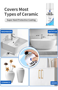 Peinture en aérosol texturée à revêtement céramique, faible odeur, bricolage, lavabo <span class=keywords><strong>de</strong></span> <span class=keywords><strong>salle</strong></span> <span class=keywords><strong>de</strong></span> <span class=keywords><strong>bain</strong></span>, baignoire, comptoir, <span class=keywords><strong>carrelage</strong></span>, <span class=keywords><strong>douche</strong></span>, bateau, meubles, peinture 450 ml - Product Image 5