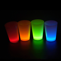 Emballage personnalisé, bâton lumineux de 12 oz, 6 gobelets de fête avec lumière fluorescente, événements d'Halloween, remises de diplômes, célébrations de Diwali