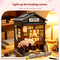 OCHOICE Maison de poupée miniature en bois personnalisée et modèle de construction de maison de poupée en puzzle 3D avec figurines pour décoration créative