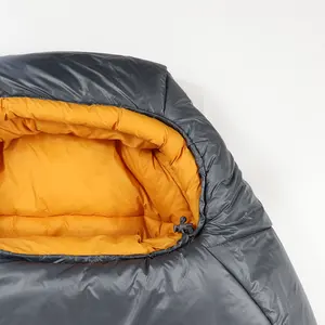 Schlafsack Mummy Schlussverkauf Gänsedaunen wasserdichte Opp-Tasche Winter-Schlafsacke für Erwachsene kaltes Wetter und warm 300 T Nylon-Zier