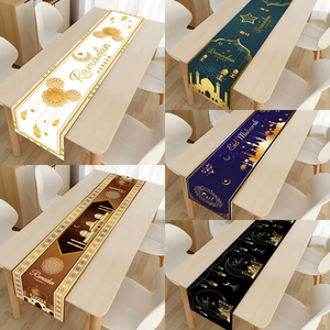 Ramadan Mubarak chemin de table étoile lune château lanterne nappe islamique chemin de table tapis Ramadan décoration 2023 - Product Image 5