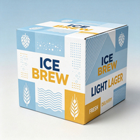 Boîte en carton ondulé carrée personnalisée pour bière et boissons, emballage alimentaire domestique, OEM ODM, vente en gros