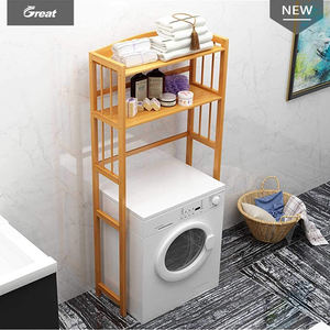 Étagère de salle de bain en bambou <span class=keywords><strong>à</strong></span> 2 niveaux <span class=keywords><strong>sur</strong></span> le dessus de la <span class=keywords><strong>machine</strong></span> <span class=keywords><strong>à</strong></span> <span class=keywords><strong>laver</strong></span>, étagère de <span class=keywords><strong>rangement</strong></span> simple en bambou naturel pour <span class=keywords><strong>machine</strong></span> <span class=keywords><strong>à</strong></span> <span class=keywords><strong>laver</strong></span> - Product Image 3