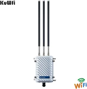 KuWFi AP610H Punto de acceso de red POE para exteriores 128 usuarios Suministro 400 metros de largo alcance Wifi para exteriores Punto DE ACCESO AP