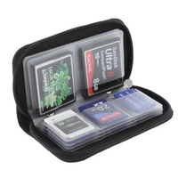 Étui de rangement pour photographie à 22 emplacements, support pour cartes CF/SD//SDHC/MS/DS, pochette de transport, porte-cartes de jeu, porte-cartes mémoire, sac en polyester