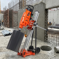 CAYKEN Perceuse à noyau diamanté immergée dans l'huile de 300 mm, puissante pour la construction en béton avec support réglable