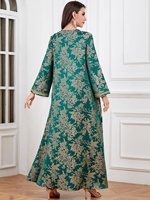 Robe pull en dentelle perlée pour femme, élégante, grande taille, ethnique, musulmane, moyen-orientale, longue, respirante et ample pour l'été