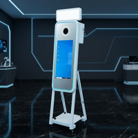 FTYVIEW Photomaton à impression instantanée de 40 pouces avec éclairage LED, design portable pour événements et mariages, compatible avec les appareils photo et les smartphones