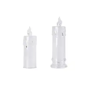 Bougie de noël forme acrylique sans flamme Led bougie électronique veilleuses bureau pour les cadeaux de mariage