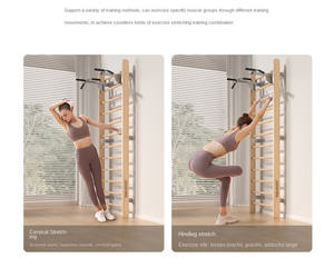 Wellshow, equipo de Fitness de madera para interiores, marco de escalada para niños para entrenamiento de estiramiento, rehabilitación de prensa de piernas - Product Image 6