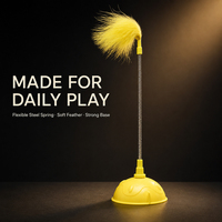 Bâton interactif rétractable lumineux résistant aux morsures avec poignée courte pour l'exercice et le jeu des chatons en intérieur